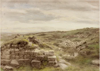 Housesteads, ca. 1848 (blyant og akvarel på papir)