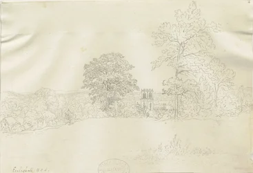 Eccleshall Village: pentegning, nd [1788-1855] (tegning)