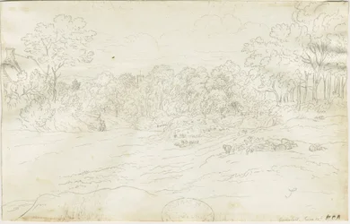 Eccleshall Village: pentegning, nd [1788-1855] (tegning)