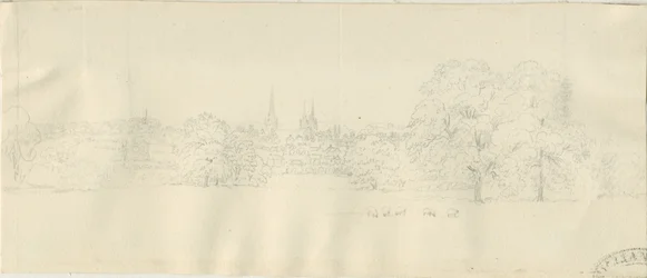 Lichfield - North View (fjern): blyantstegning, nd [1788-1855] (tegning)