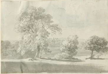 Shenstone - Little Aston Hall: pen og vask tegning, nd [1788-1855] (tegning)