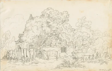 Yoxall - Old Farm House: blyantstegning, nd [c 1815]