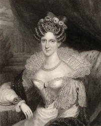 Prinsesse Adelaide af Saxe-Coburg Meiningen, graveret af H.R. Cook (fl.1813-47), fra 