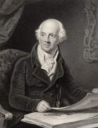 Sir Abraham Hume, 2. baronet, graveret af J.Jenkins, fra "National Portrait Gallery, bind II", udgivet omkring 1835