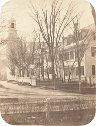 Dartmouth College Church, professor Clement Longs hus, præsident Nathan..., ca. 1858.
