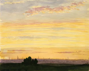 By og solnedgang,.