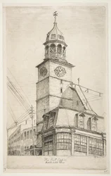 The Post Office, Middle Dutch Church fra Scenes of Old New York, 1870.