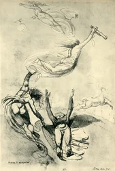 Død helt med gudinder, 1778, 1943.