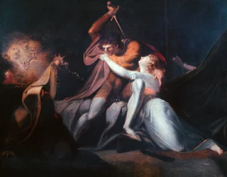 Percival Delivering Belisane..., udstillet 1783