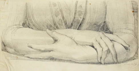 Studie af en kvindes behandskede arme, 1798