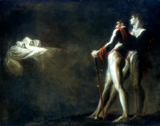 De tre hekse, der vises for Macbeth og Banquo, slutningen af det 18. århundrede