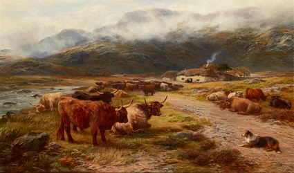 Highland Dreve Resting, Argyllshire (olie på lærred)