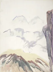 Mountain Study (akvarel på papir)