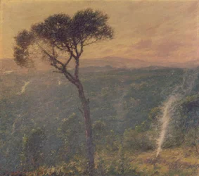 En ligurisk dal, ca. 1910 (olie på lærred)