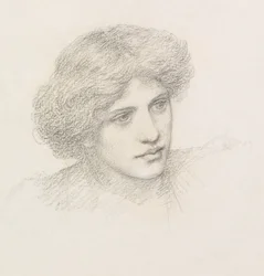 Head of a Man, muligvis Gaetano Meo (blyant)