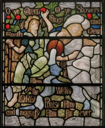 O I grønne ting, detalje af Benedicite-vinduet, ca. 1895