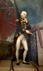 Portræt af kontreadmiral Cuthbert Collingwood (1748-1810), næstkommanderende efter Horatio Nelson (1758-1805) i slaget ved Trafalgar (1805). Olie på lærred af Henry Howard (1769-1847).