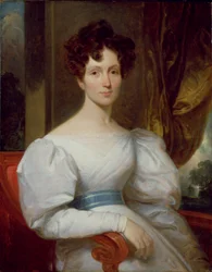 Portræt af Fanny Kemble Butler (1809-93) (olie på lærred)