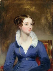 Ung kvinde i blå kjole, ca. 1825