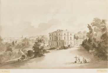 Sedgley - The Ellowes: sepia vask tegning