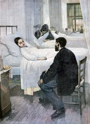 Besøgsdag på hospitalet, 1893