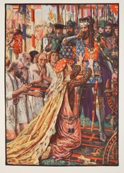 Edward III i Calais, illustration fra 