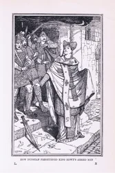 Sankt Dunstan skræmte kong Edwys bevæbnede mænd, 1912