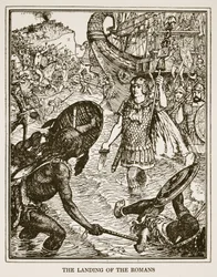 The Landing of the Romans, illustration fra 