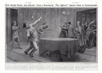 Mordet på Nazim Pasha af de unge tyrkere, Konstantinopel, 23. januar 1913
