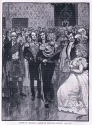 George IV holder en dige i Holyrood Palace 1822