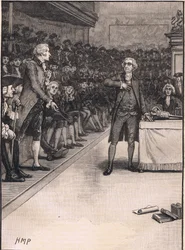 Scene i Underhuset: brud mellem Burke og Fox AD 1791