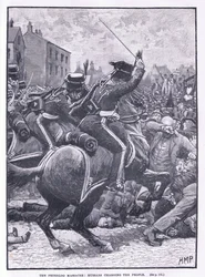 Peterloo-massakren: Husarer angriber folket AD 1819