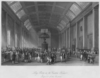 Langt værelse i Toldhuset. Toldvæsenets betaling, c1841