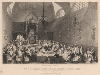 William fjerde proroguerende parlament, april 1831. House of Lords: ødelagt af brand 16. oktober 1834