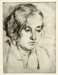 Portræt af kunstnerens søster Ella Wahlgreen Nielsen