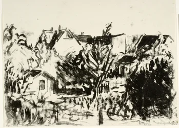 Udsigt over haver og huse