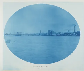 Dæmning ved La Crosse, Wisconsin, 1891 (foto)