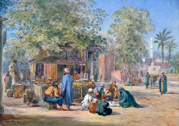 Egyptisk landsby, 1869.