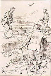 Den vindende golfspiller, illustration fra tidsskriftet "Graphic", udg. ca. 1870 (litografi)