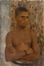 Half Length of Ralph, 1923 (olie på lærredsplade)