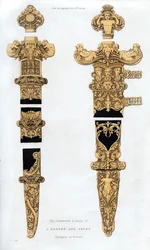Dolk og sværd, begyndelsen af det 16. århundrede, 1843.