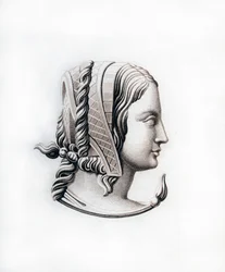 Hovedbeklædning, begyndelsen af det 16. århundrede, 1843.