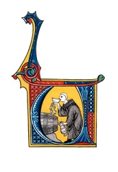 Startbogstav U, begyndelsen af det 14. århundrede, 1843.