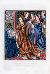 Margaret, dronning af Henrik VI, og hendes hof, midten af det 15. århundrede, 1843.