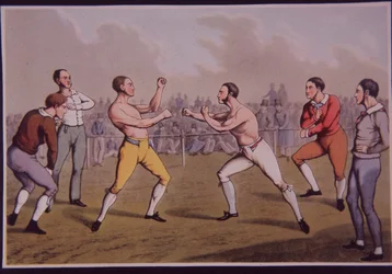 Barefist præmiekamp (farve litho)