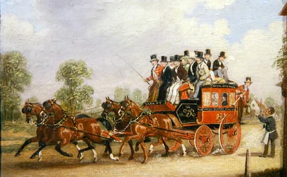 Coachingscene (olie på lærred)