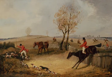 Over hegnet (olie på lærred)
