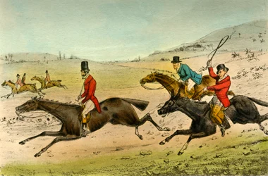 Swell og Surrey. The Hounds in Full Cry, 1838