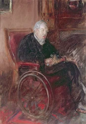 Henry Tonks far i kørestol