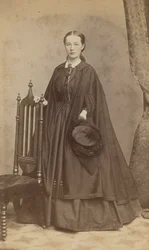 Carte-de-visit portræt af Carrie N. Lacy, 1865.